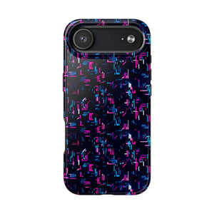 Glitch Pattern Tough Phone Case - Neon Cyberpunk - Dipaliz - Iphone 17 Air