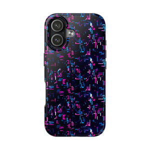 Glitch Pattern Tough Phone Case - Neon Cyberpunk - Dipaliz - Iphone 17