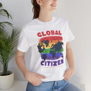 Global Citizen Unisex Tee - World Map Pride Cotton - Dipaliz - T-shirts