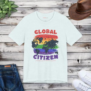 Global Citizen Unisex Tee - World Map Pride Cotton - Dipaliz - T-shirts