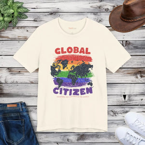 Global Citizen Unisex Tee - World Map Pride Cotton - Dipaliz - T-shirts