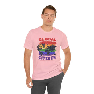 Global Citizen Unisex Tee - World Map Pride Cotton - Dipaliz - T-shirts