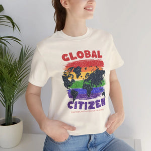 Global Citizen Unisex Tee - World Map Pride Cotton - Dipaliz - T-shirts