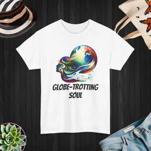 Globe Trotting Soul Adventure Tee - Heavy Cotton Unisex - Dipaliz - White / s - T-shirts