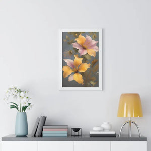 Morning Glory Flower Poster Framed Vertical Wall Art by Dipaliz - Posters Prints & Visual Artwork