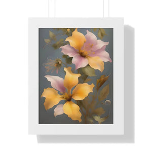 Morning Glory Flower Poster Framed Vertical Wall Art by Dipaliz - 11’’ x 14’’ / White - Posters Prints & Visual Artwork