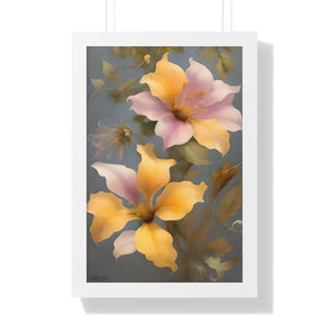 Morning Glory Flower Poster Framed Vertical Wall Art by Dipaliz - 16″ x 24″ / White - Posters Prints & Visual Artwork