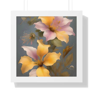 Morning Glory Flower Poster Framed Vertical Wall Art by Dipaliz - 16″ x / White - Posters Prints & Visual Artwork