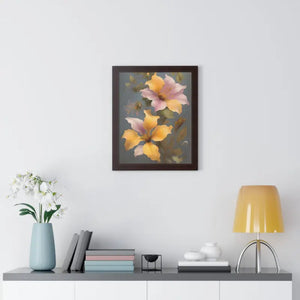 Morning Glory Flower Poster Framed Vertical Wall Art by Dipaliz - Posters Prints & Visual Artwork