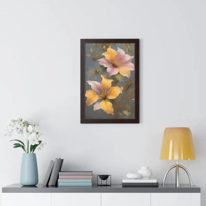 Morning Glory Flower Poster Framed Vertical Wall Art by Dipaliz - Posters Prints & Visual Artwork