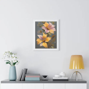 Morning Glory Flower Poster Framed Vertical Wall Art by Dipaliz - Posters Prints & Visual Artwork