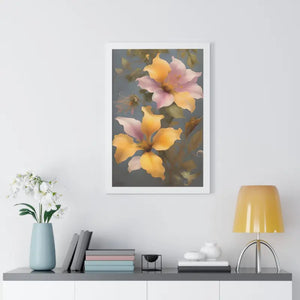 Morning Glory Flower Poster Framed Vertical Wall Art by Dipaliz - Posters Prints & Visual Artwork
