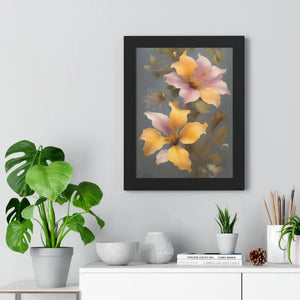 Morning Glory Flower Poster Framed Vertical Wall Art by Dipaliz - Posters Prints & Visual Artwork