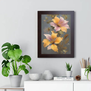 Morning Glory Flower Poster Framed Vertical Wall Art by Dipaliz - Posters Prints & Visual Artwork