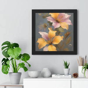 Morning Glory Flower Poster Framed Vertical Wall Art by Dipaliz - Posters Prints & Visual Artwork
