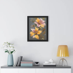 Morning Glory Flower Poster Framed Vertical Wall Art by Dipaliz - Posters Prints & Visual Artwork