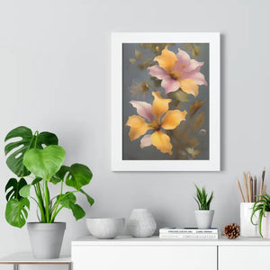 Morning Glory Flower Poster Framed Vertical Wall Art by Dipaliz - Posters Prints & Visual Artwork