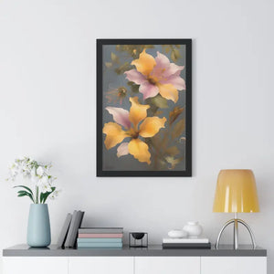 Morning Glory Flower Poster Framed Vertical Wall Art by Dipaliz - Posters Prints & Visual Artwork