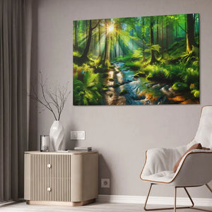 Semi Glossy Forest Canvas Print - Nature Wall Art - Dipaliz - Posters Prints & Visual Artwork