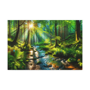 Semi Glossy Forest Canvas Print - Nature Wall Art - Dipaliz - Posters Prints & Visual Artwork