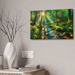 Semi Glossy Forest Canvas Print - Nature Wall Art - Dipaliz - Posters Prints & Visual Artwork