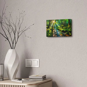 Semi Glossy Forest Canvas Print - Nature Wall Art - Dipaliz - Posters Prints & Visual Artwork