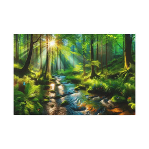 Semi Glossy Forest Canvas Print - Nature Wall Art - Dipaliz - Posters Prints & Visual Artwork
