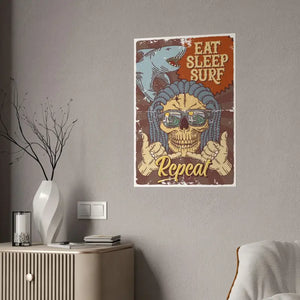 Eat Sleep Surf Poster - Bold Glossy Style - Dipaliz - Posters Prints & Visual Artwork