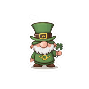 Kiss Cut Vinyl Gnome Decals - St Patricks Day Magic - Dipaliz - 3’’ x 4’’ / Kiss-cut / Satin - Decorative Stickers