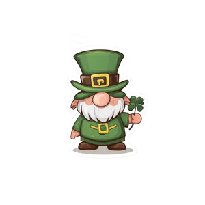 Kiss Cut Vinyl Gnome Decals - St Patricks Day Magic - Dipaliz - 4’’ x 6’’ / Kiss-cut / Satin - Decorative Stickers