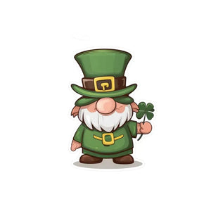 Kiss Cut Vinyl Gnome Decals - St Patricks Day Magic - Dipaliz - 8’’ x 10’’ / Kiss-cut / Satin - Decorative Stickers