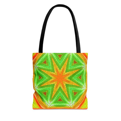 Stand out with the Green Geometrical Bliss Tote Bag - Bags