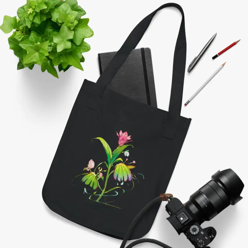 Eco-chic Canvas Tote: Style Meet Sustainability - one Size / Black Bags