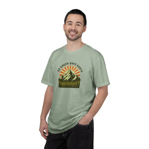 Go Green Save Earth Mountain T-shirt, Eco Nature Graphic Tee - T-shirts - m