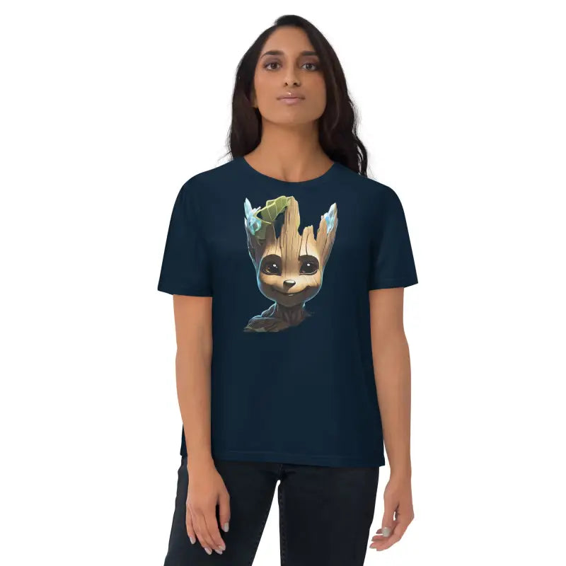 Go Groot with Unisex Organic Cotton T-shirt Magic - French Navy / s T- Shirts