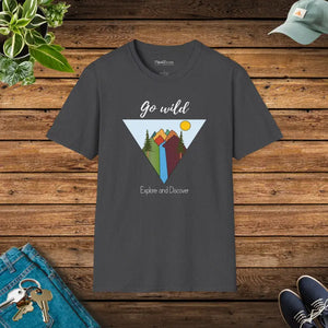 Softstyle Travel Tee Adventure Comfort Go Wild Dipaliz - Dark Heather / s - T-shirts