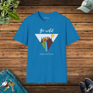 Go Wild Softstyle t Shirt - Unisex Travel Tee - Dipaliz - Sapphire / s - T-shirts