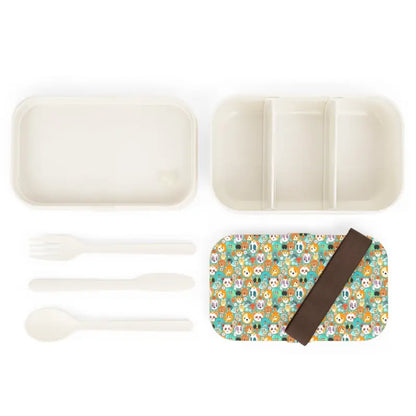 Wild Style Animal-print Bento Box with Wooden Lid - one Size Accessories