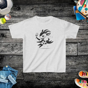 Kids Heavy Cotton Tee for Playful Days Adventure - Dipaliz - Ash / Xs - T-shirts