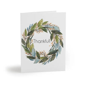 Thanksgiving Greeting Cards - Elegant Fashion Style - Dipaliz - 16 Pcs / Matte / 4.25” x 5.5” - & Note