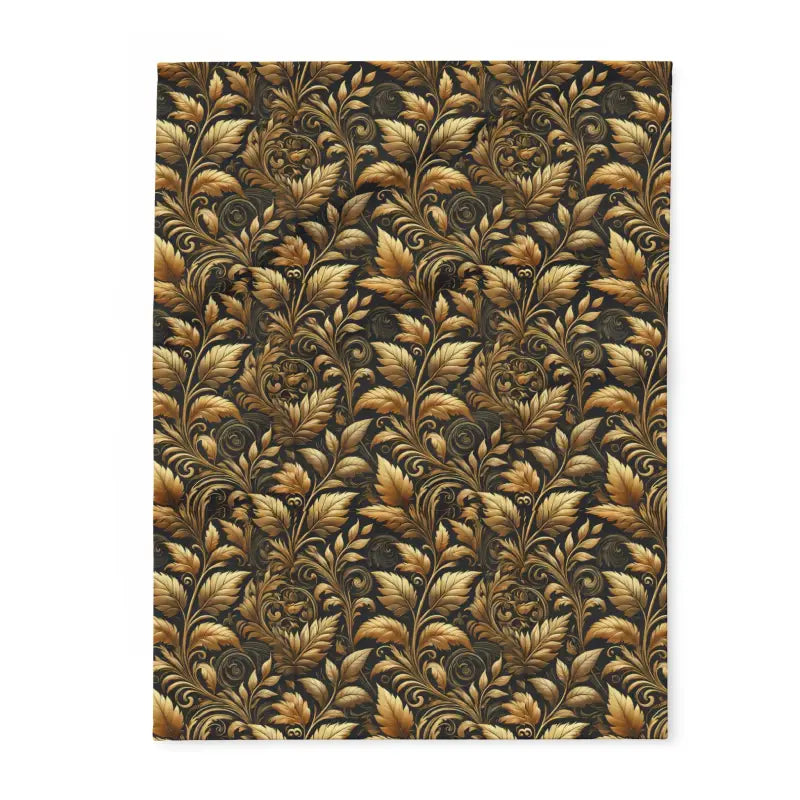 Gold Foliage Arctic Fleece Blanket - Vibrant Home Decor