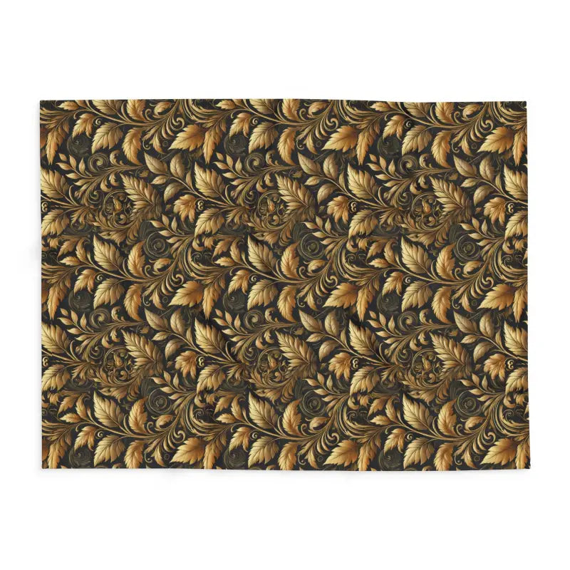 Gold Foliage Arctic Fleece Blanket - Vibrant Home Decor