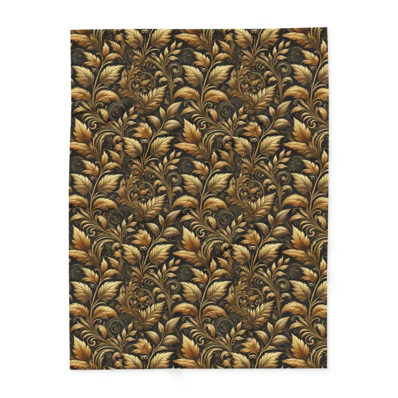 Gold Foliage Arctic Fleece Blanket - Vibrant Home Decor