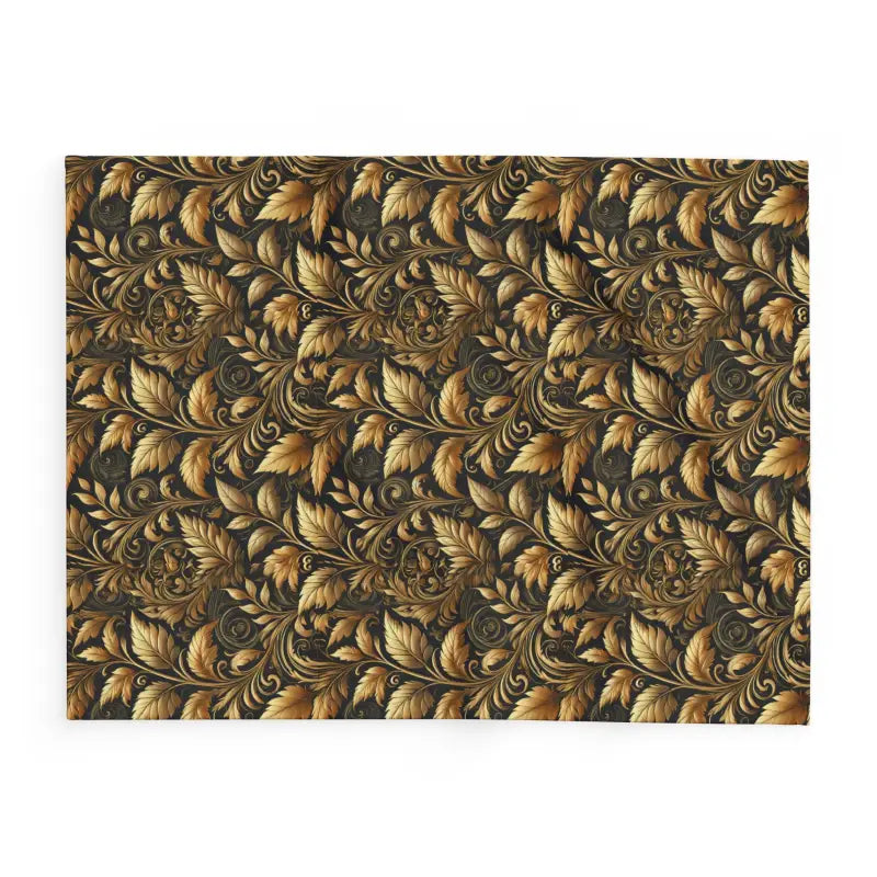 Gold Foliage Arctic Fleece Blanket - Vibrant Home Decor