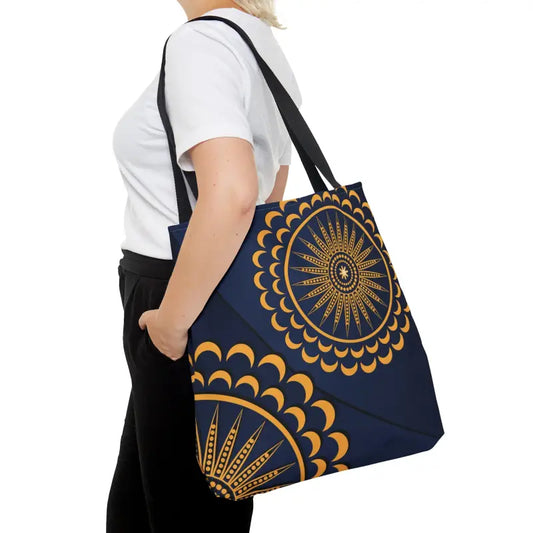 Gold Geometric Tote Bag Elevate your Style Game - Large Bags