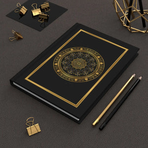 Gold Mandala Hardcover Journal - Sustainable Lined - Dipaliz - Journals