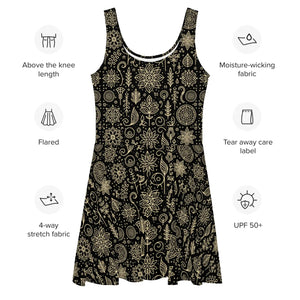 Intricate Skater Dress – Flared Skirt Design - Dipaliz - Dresses - Xs