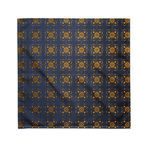 Dynamic Print Bandana - Blue and Gold Statement Piece - Dipaliz - Bandanas