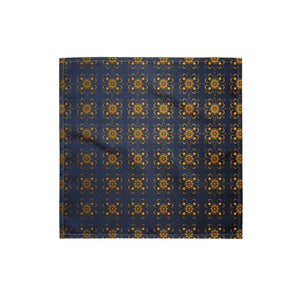 Dynamic Print Bandana - Blue and Gold Statement Piece - Dipaliz - Bandanas
