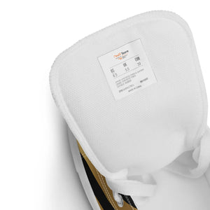 Bold Metallic Gold Stripes Sneakers - Canvas Shoes - Dipaliz